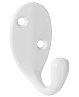 WIESZAK BIAŁY POJEDYŃCZY PRZYKRĘCANY 2 ŚRUBY DAS METAL