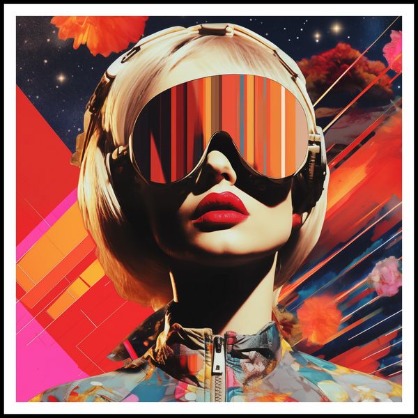 Plakat 100x100cm Retrofuturystyczna Muza zdjęcie 3