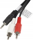 Kabel audio głośnik 1xJack 3.5mm 2xRCA cinch 1.5m