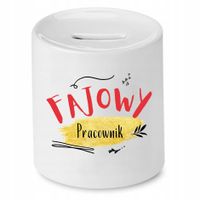 Dla Pracownika Skarbonka Fajowy Pracownik Z Nadrukiem Ze Zdjęciem