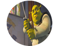 Opłatek na tort Shrek