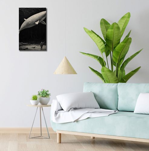 Obraz 30x50cm Biały Wieloryb na Arena.pl