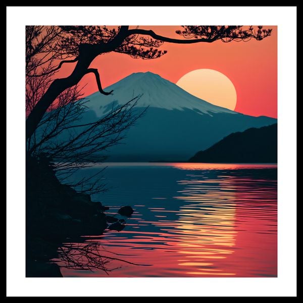 Plakat 40x40cm Góra Wieczorem zdjęcie 3