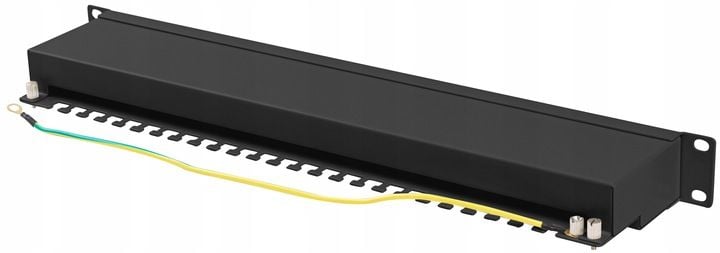 PATCHPANEL 24 PORT 1U 19" KAT.6A FTP EKRANOWANY CZARNY LANBERG zdjęcie 6