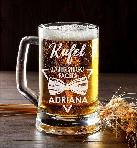 Kufel do piwa z grawerem NA DZIEŃ MĘŻCZYZNY WALENTYNKI Urodziny inne okazje na Arena.pl
