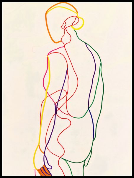 Plakat 60x80cm Tęczowy Zarys zdjęcie 2