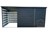 Domek Ogrodowy Schowek 3x2 + wiata 1,5x2 okno Antracyt Spad w Tył ID436