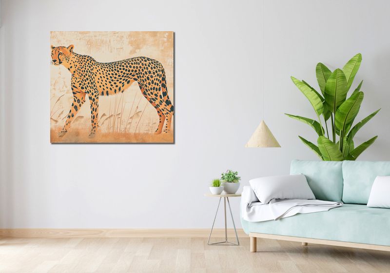 Obraz 100x90cm Gepard w Ruchu zdjęcie 2