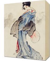 Obraz 30x40cm Gejsza Katsushika Hokusai Japoński Vintage do Salonu