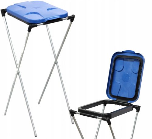 stojak do segregacji odpadów (1-stanowiskowy) niebieski - drewmet na Arena.pl