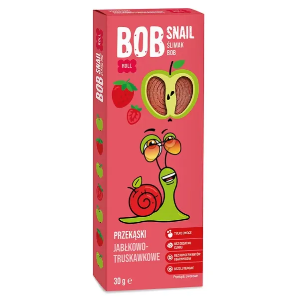 Bob Snail jabłko-truskawka, 30g zdjęcie 1
