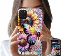 ETUI DO SAMSUNG GALAXY A81 - SŁONECZNIK Z MOTYLKIEM, OBUDOWA + FOLIA