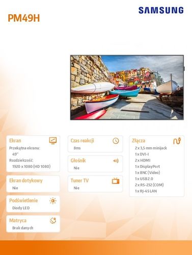 Samsung 49" PM49H na Arena.pl
