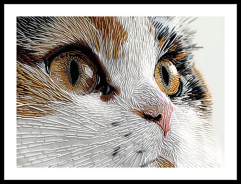 Plakat 55x40cm Nitkowany Kot zdjęcie 3