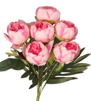 Piwonia peonia sztuczne kwiaty w bukiecie 44cm 7główek