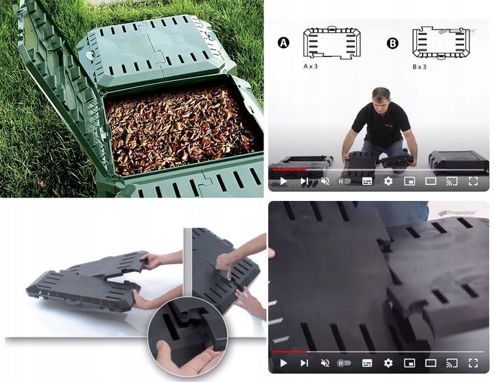 Kompostownik COMPOGREEN - CZARNY IKL380C-S411 zdjęcie 9