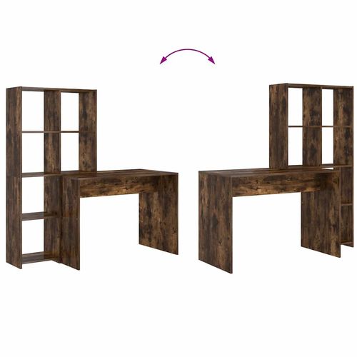 Biurko Wędzony dąb 138.5 x 55 x 143 cm Materiał drewnopochodny na Arena.pl