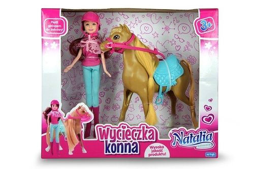 Lalka Natalia z koniem na Arena.pl