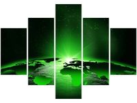 70 100CM OBRAZ 5 ELEM LIMONKOWY ŚWIAT DRUK PŁÓTNO