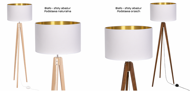 LAMPA PODŁOGOWA TRÓJNÓG, DREWNO, różne RODZAJE zdjęcie 10