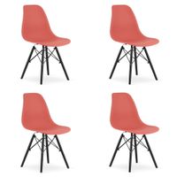 Krzesło OSAKA cynober / nogi czarne x 4