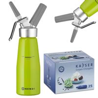 SYFON DO BITEJ ŚMIETANY ZIELONY + 25 NABOI | HENDI