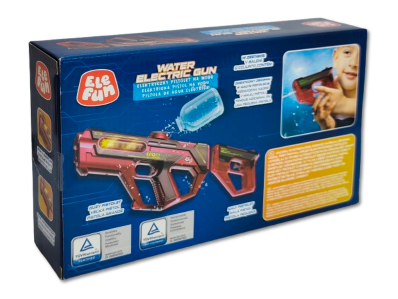 Pistolet na  wodę - Elektryczny 36cm - Czerwony zdjęcie 5