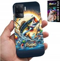 ETUI DO OPPO F19 PRO - WZORY DLA WĘDKARZA, RYBY, DORSZ, ŁOSOŚ