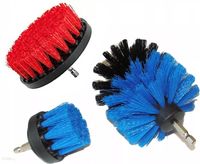 ZESTAW 3 X SZCZOTKA DO FELG NYLONOWA NA WIERTARKĘ