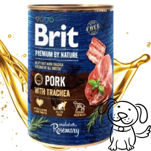 mokra karma dla psa z wieprzowiną brit premium by nature 400g pork &trachea na Arena.pl