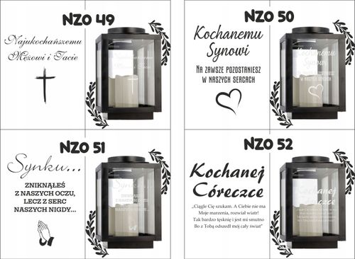 Latarenka na cmentarz z imieniem datą pamiątkowy znicz z osobistym tekstem na Arena.pl