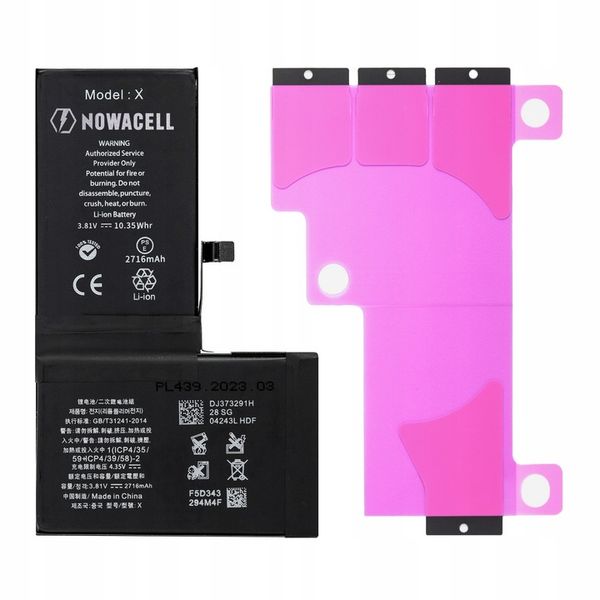 Bateria do iPhone X 2716mAh - NOWACELL zdjęcie 1