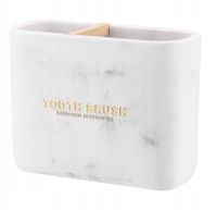 KADAX Kubek Pojemnik Łazienkowy Biały Marmur