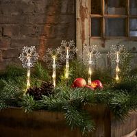 Dekoracja ogrodowa śnieżynki Led WANDY na baterie