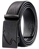 Czarny Pasek automatyczny Męski Do spodni skórzany H35_J
