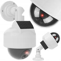 ATRAPA KAMERY KOPUŁKOWA OBROTOWA 360 MONITORING SOLARNA DIODA LED