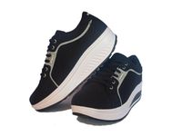 Trampki z kołyskową podeszwą Fit Walk balansujące na fitness 37 czarne