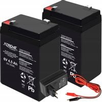 2x AKUMULATOR ŻELOWY BEZOBSŁUGOWY 6V 4,5Ah WYMIAR 4Ah ŁADOWARKA 12V 2A