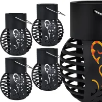 4x lampa ogrodowa solarna lampion wisząca kula kulka taras balkon ogród