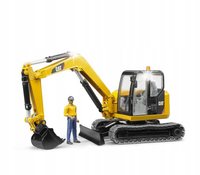 Minikoparka CAT z figurką robotnika Bruder 02466