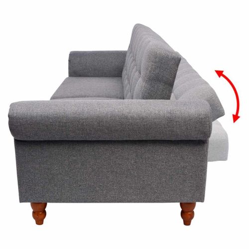 Sofa Z Szarego Materiału na Arena.pl