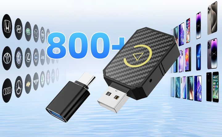 BEZPRZEWODOWY ADAPTER ANDROID AUTO CARPLAY 2 W 1 PLUG AND PLAY MINI zdjęcie 5