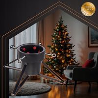 Stojak Choinkowy RUHHY Czarny Duży Stabilny Mocny Podstawka pod Choinkę 2m