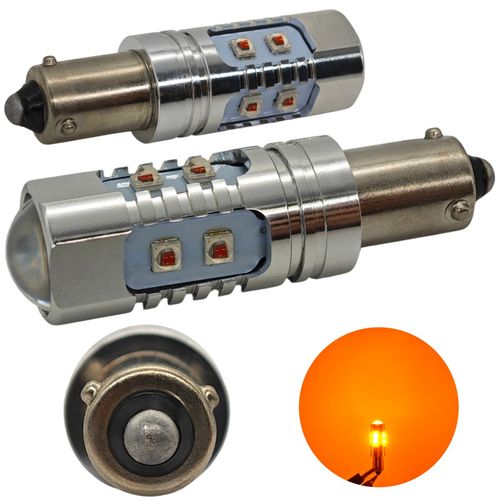 H21W żarówka LED BAY9S 12-24V CANBUS pomarańczowa USA na Arena.pl