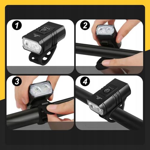 LAMPKA ROWEROWA PRZEDNIA TYLNA LED PRZÓD AKUMULATOROWA ZESTAW LAMPEK USB na Arena.pl