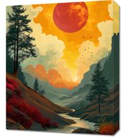 Obraz 50x60cm Dzika Rzeka Zmierzchem