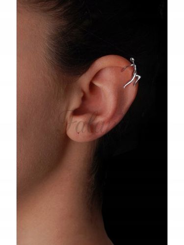 Kolczyk nausznica srebrna kobieta kn100 - 1g. na Arena.pl