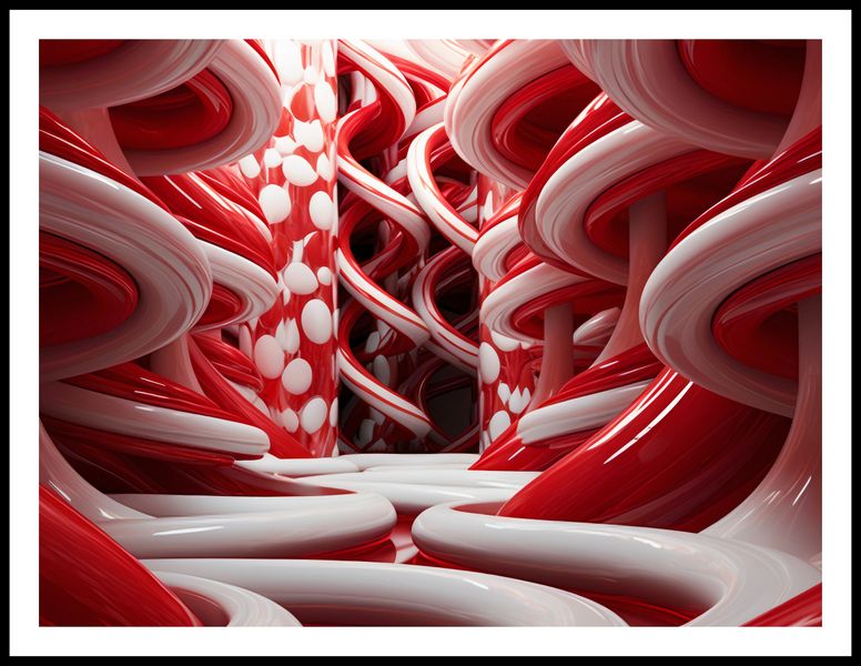 Plakat 80x60cm Czerwone Wiry zdjęcie 3