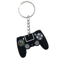 Brelok do kluczy gumowy pad kontroler gamingowy czarny zawieszka