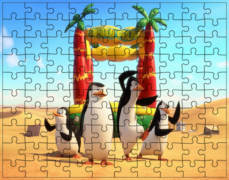 Puzzle Pingwiny z Madagaskaru zdjęcie 1